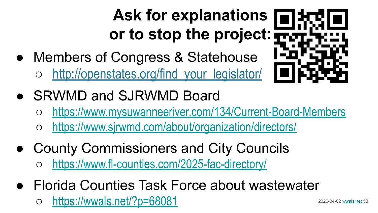 Ask for explanations or to stop the projects