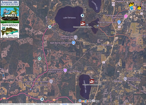 [Map: ICE Site to Santa Fe River, 2026-04-06 --Google Maps]