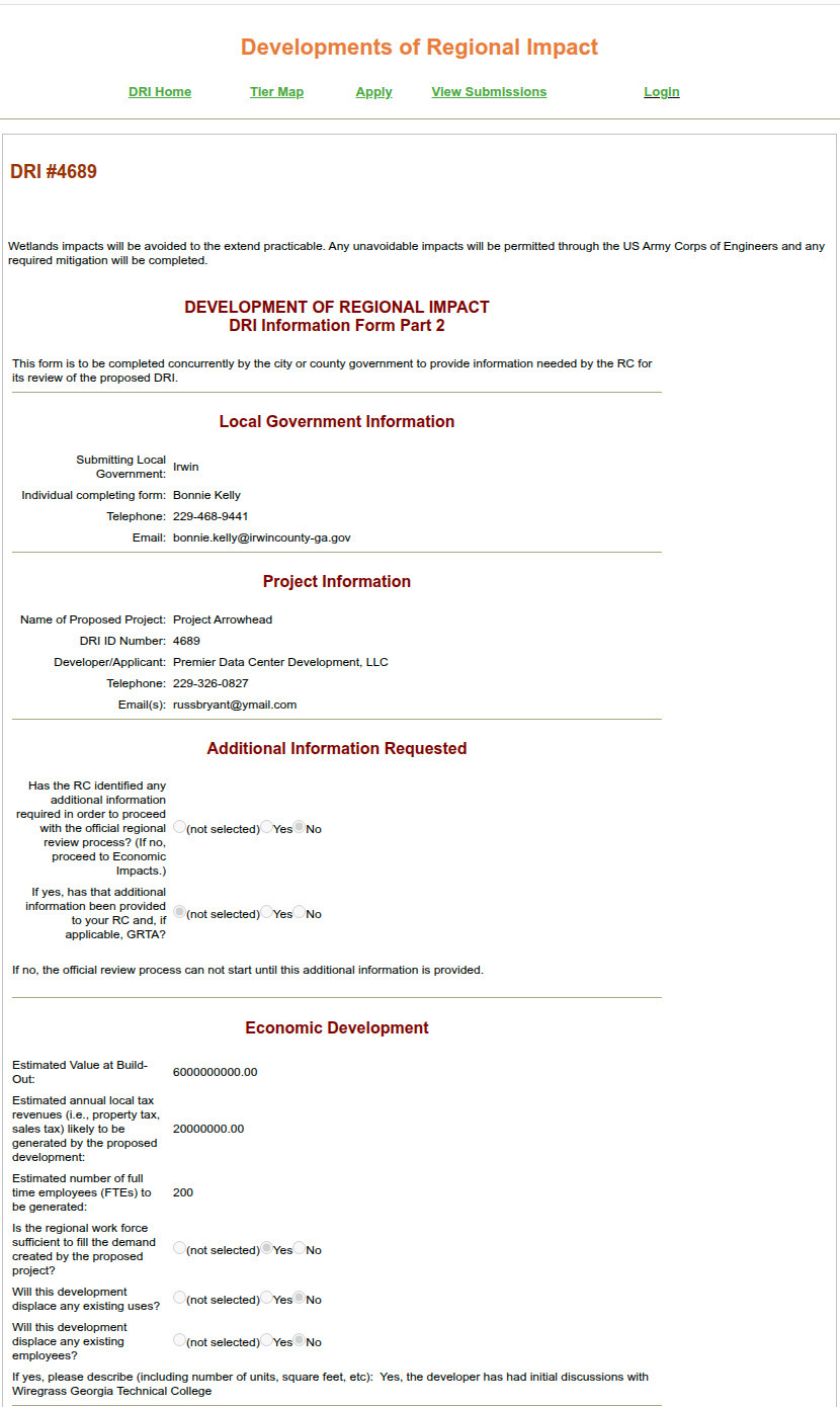 Form Part 2: Local Government, Project Information, Additional, Economic Development, 2026-04-10 --GA-DCA
