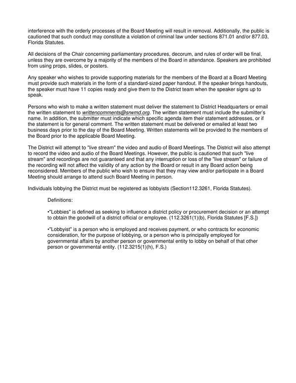 supporting materials and written statement in advance