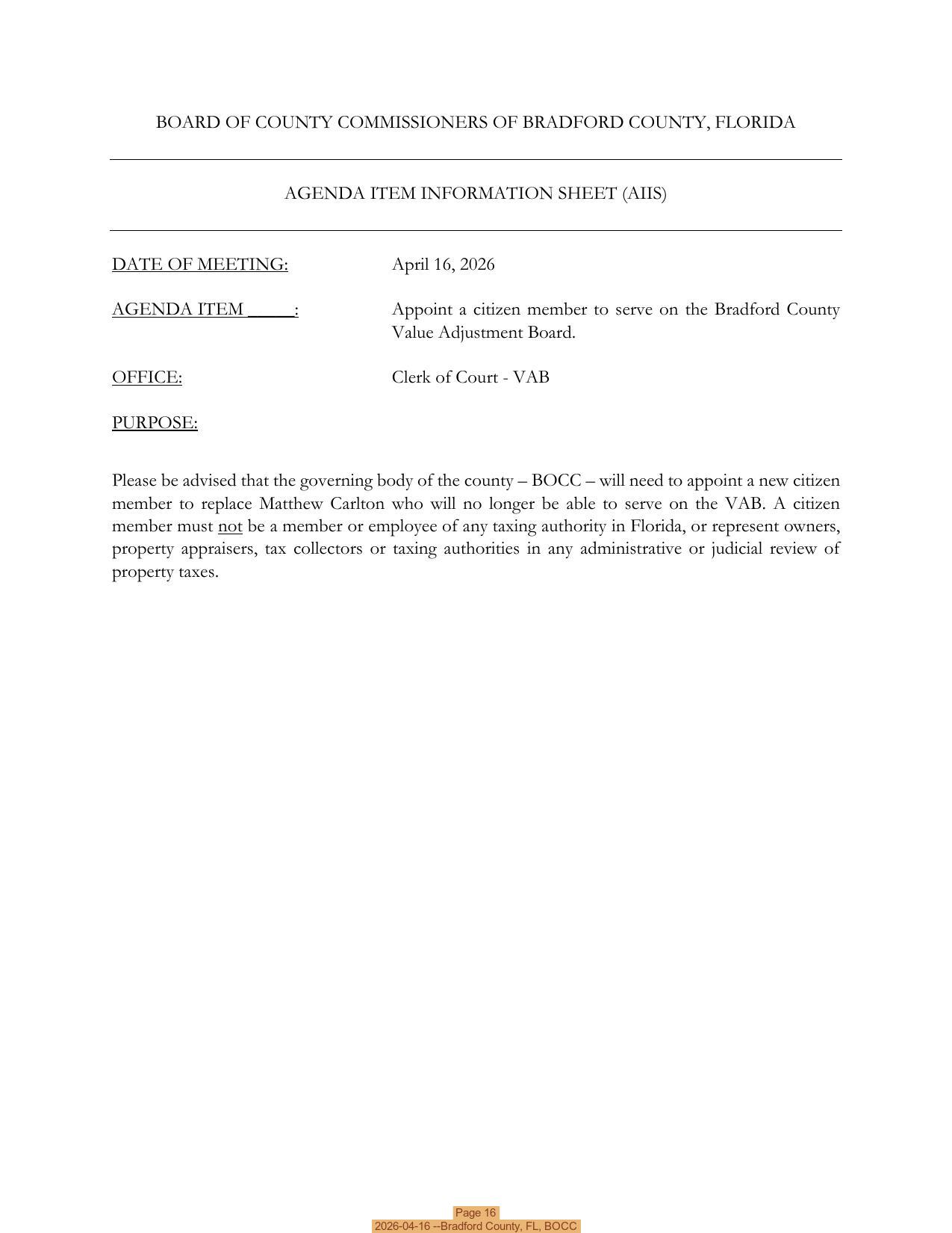 Page 16, 2026-04-16 --Bradford County, FL, BOCC