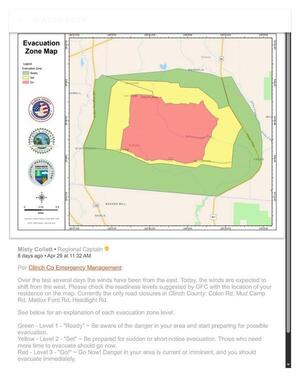 [Map: Evacuation Zones, Pineland Road Fire 2026-04-29 --Watch Duty]