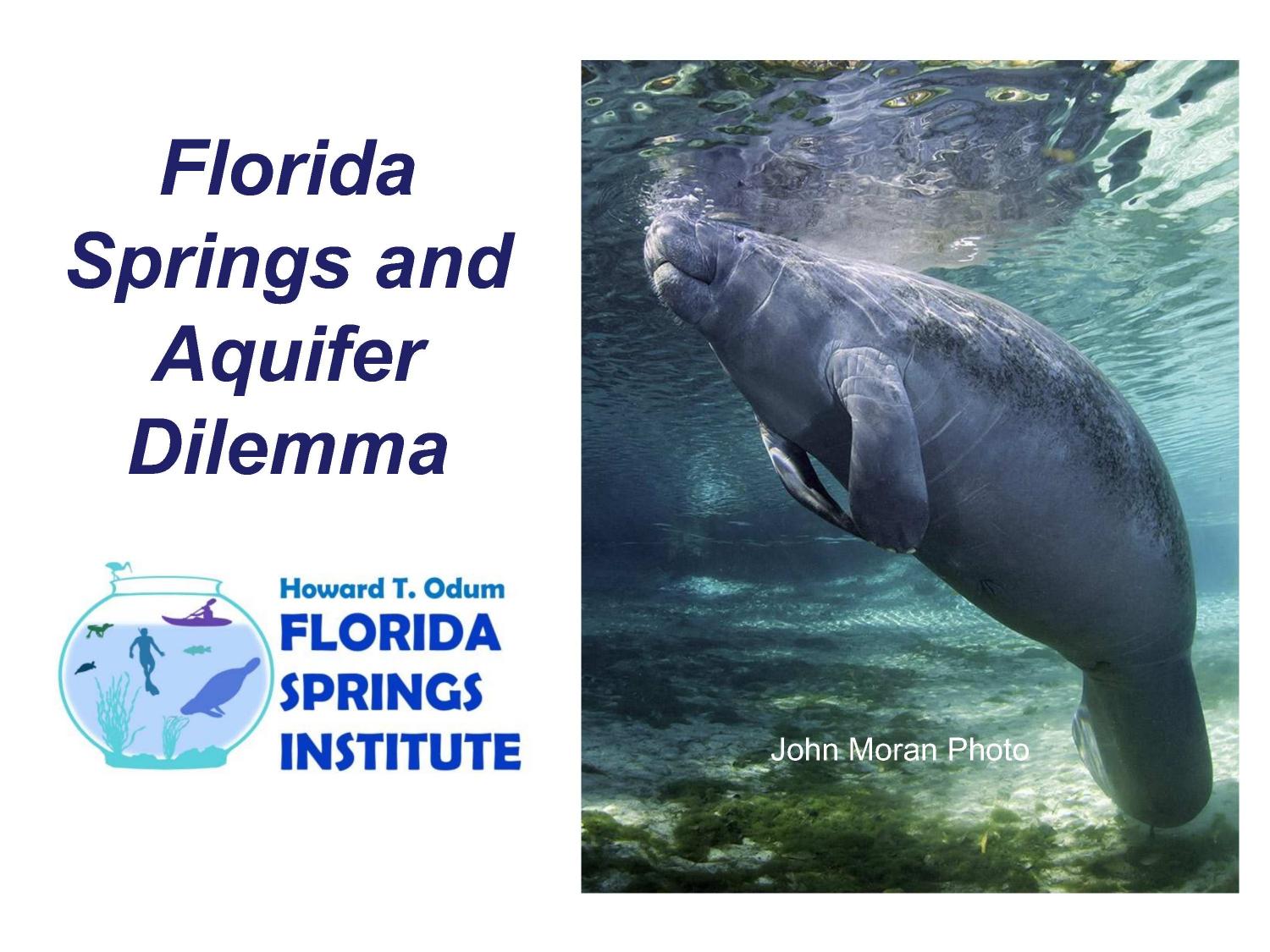 Florida Springs and Aquifer Dilemma