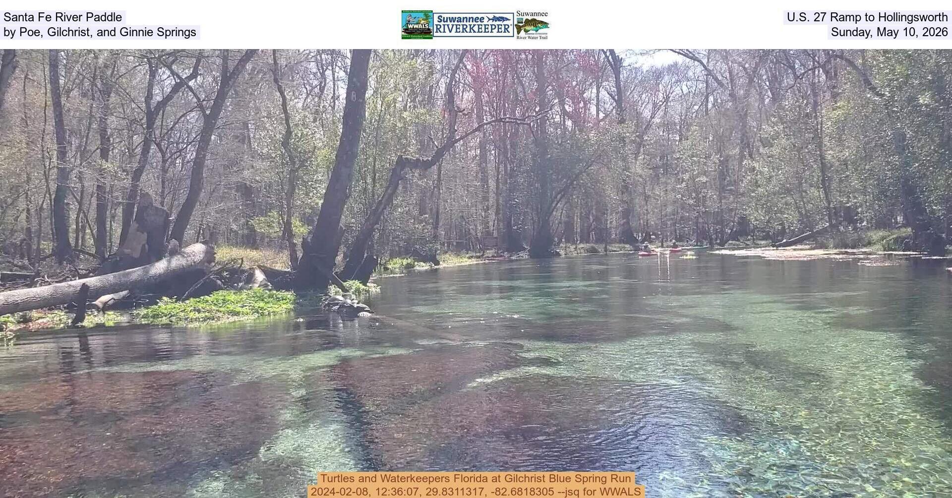 Santa Fe River Paddle, U.S. 27 Ramp to Hollingsworth, by Poe, Gilchrist, and Ginnie Springs, Sunday, May 10, 2026