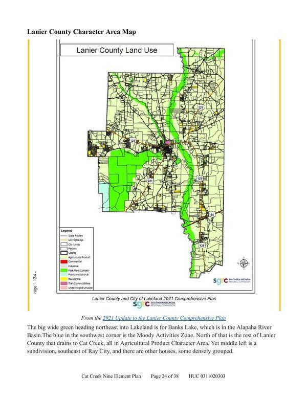 Lanier County Character Area Map