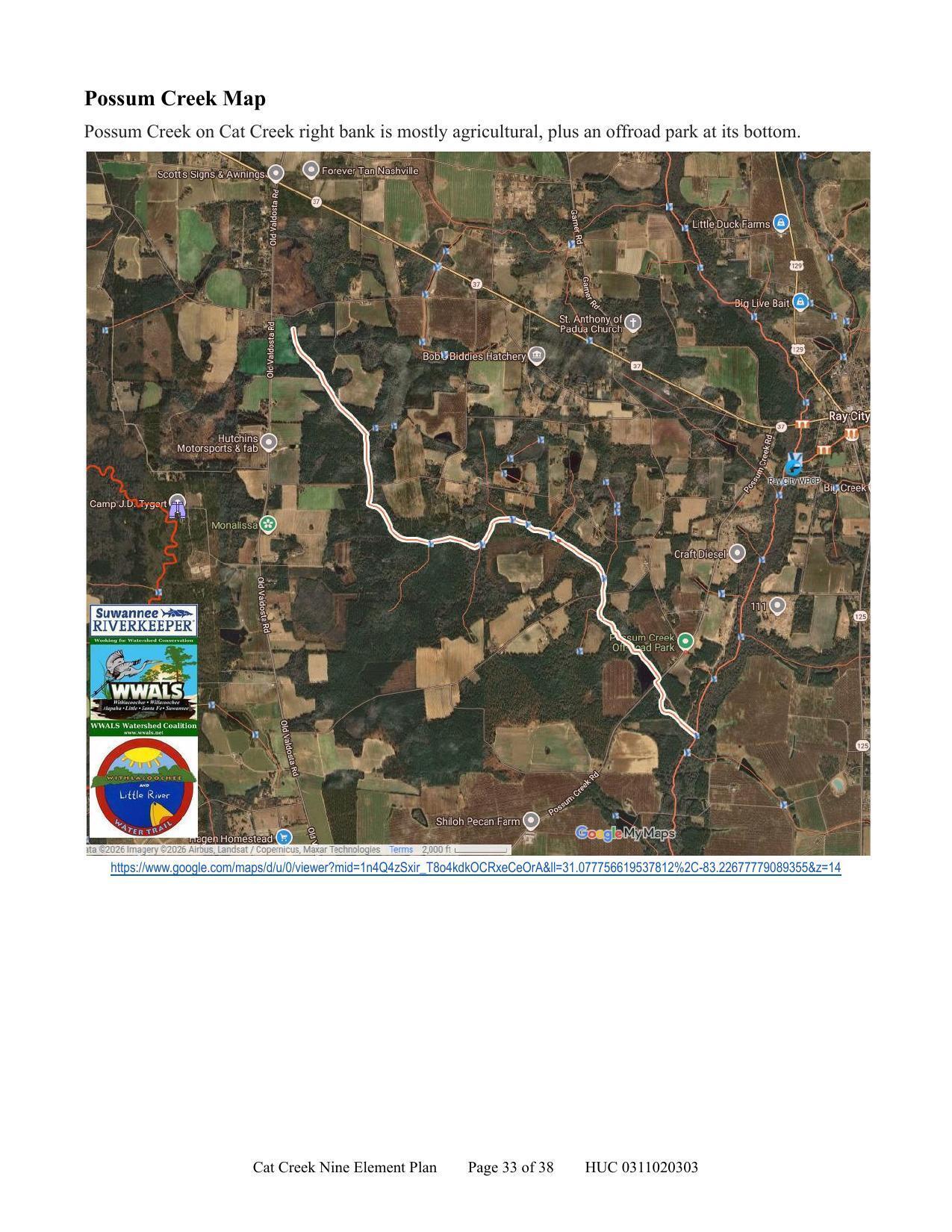 Possum Creek Map