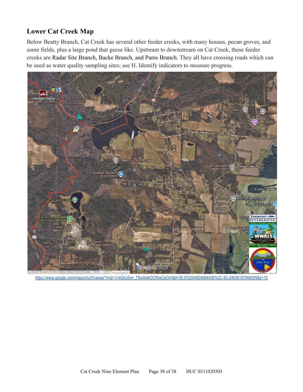Lower Cat Creek Map