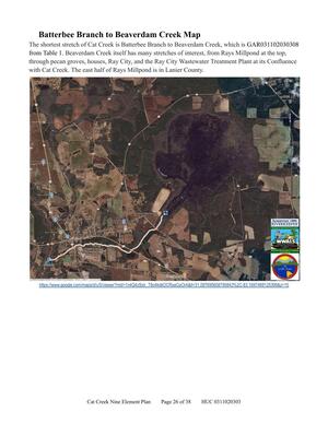 [Batterbee Branch to Beaverdam Creek Map]
