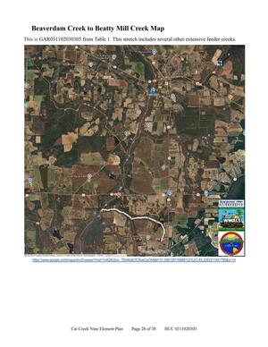 [Beaverdam Creek to Beatty Mill Creek Map]