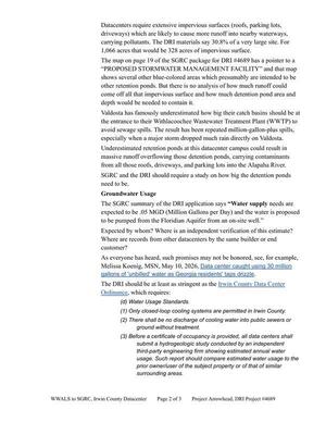 [Stormwater Management; Groundwater Usage]