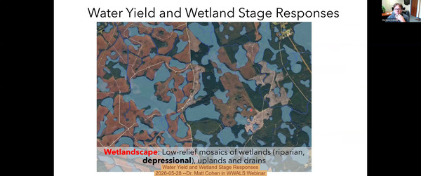 Water Yield and Wetland Stage Responses, 2026-05-28 --Dr. Matt Cohen in WWALS Webinar