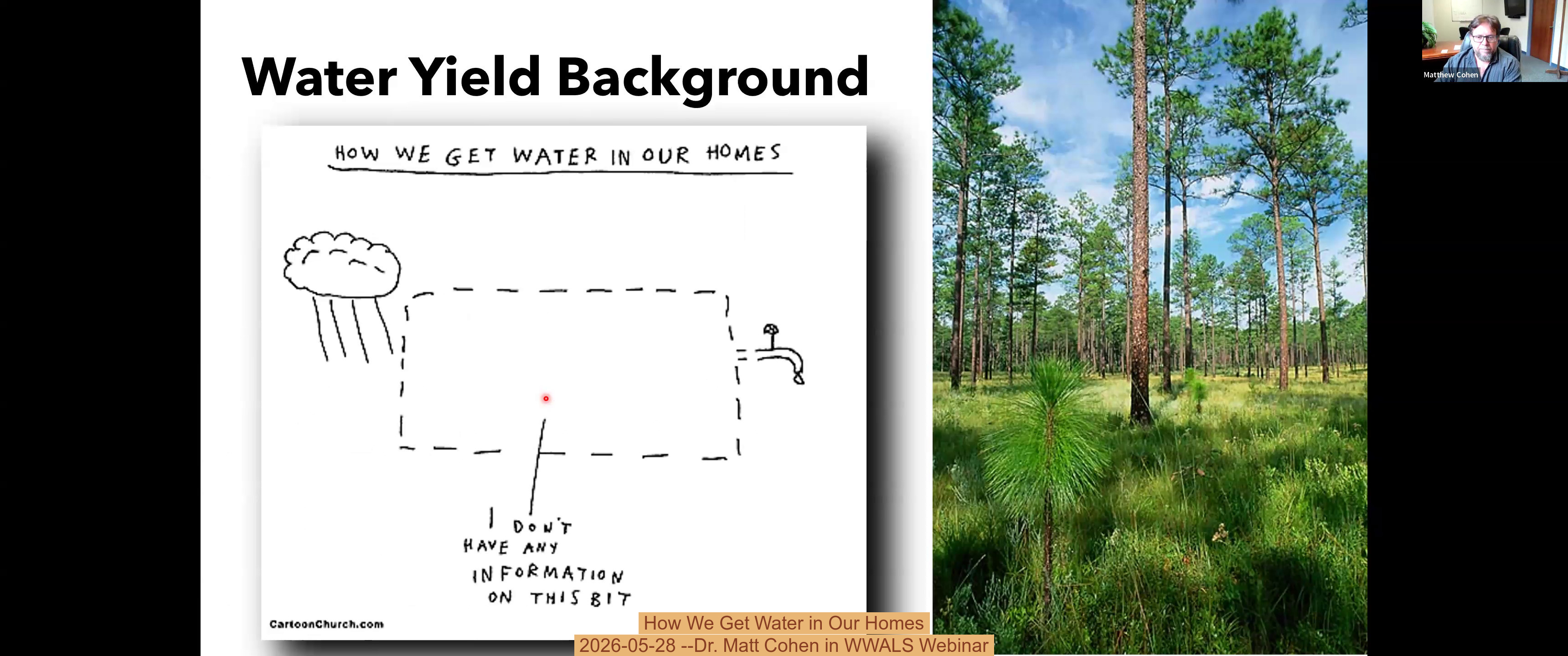 How We Get Water in Our Homes, 2026-05-28 --Dr. Matt Cohen in WWALS Webinar