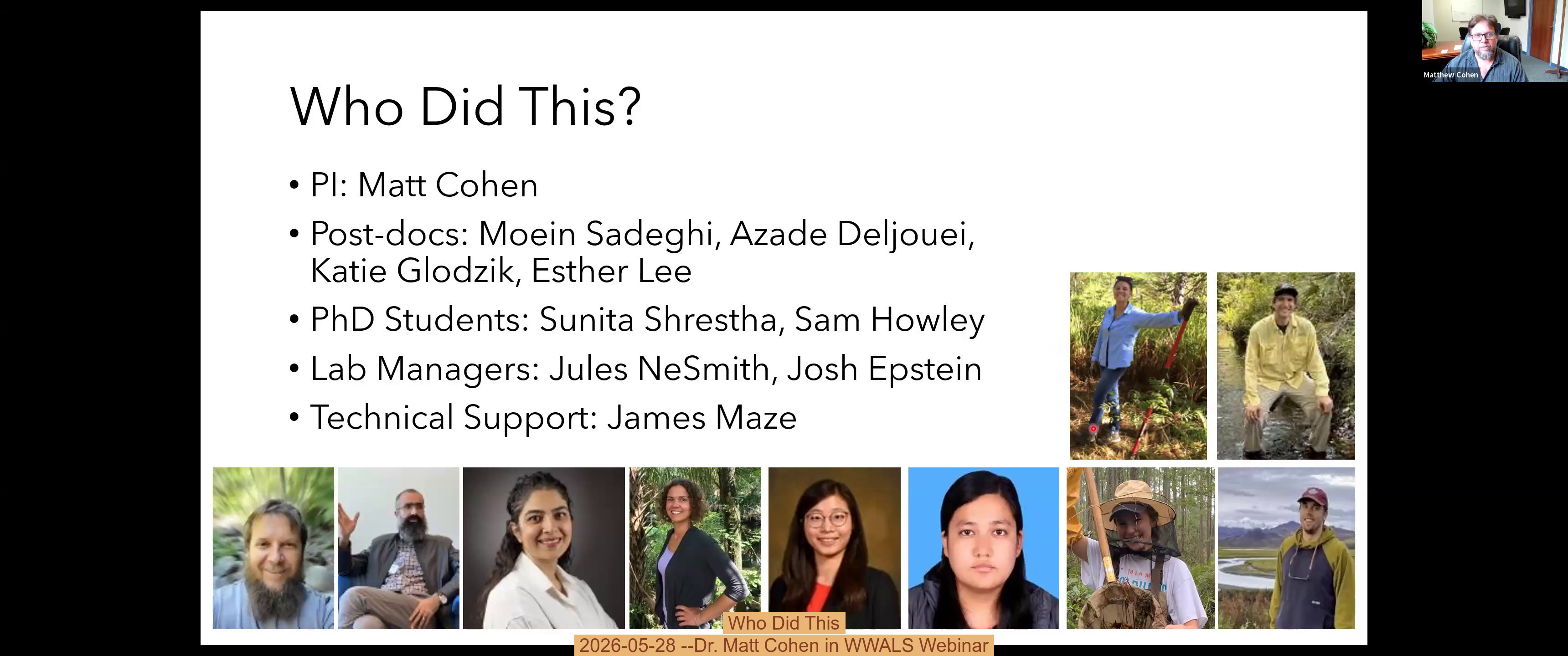 Who Did This, 2026-05-28 --Dr. Matt Cohen in WWALS Webinar
