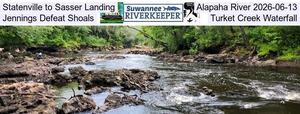[Statenville to Sasser Landing, Alapaha River 2026-06-13, Jennings Defeat Shoals, Turket Creek Waterfall]