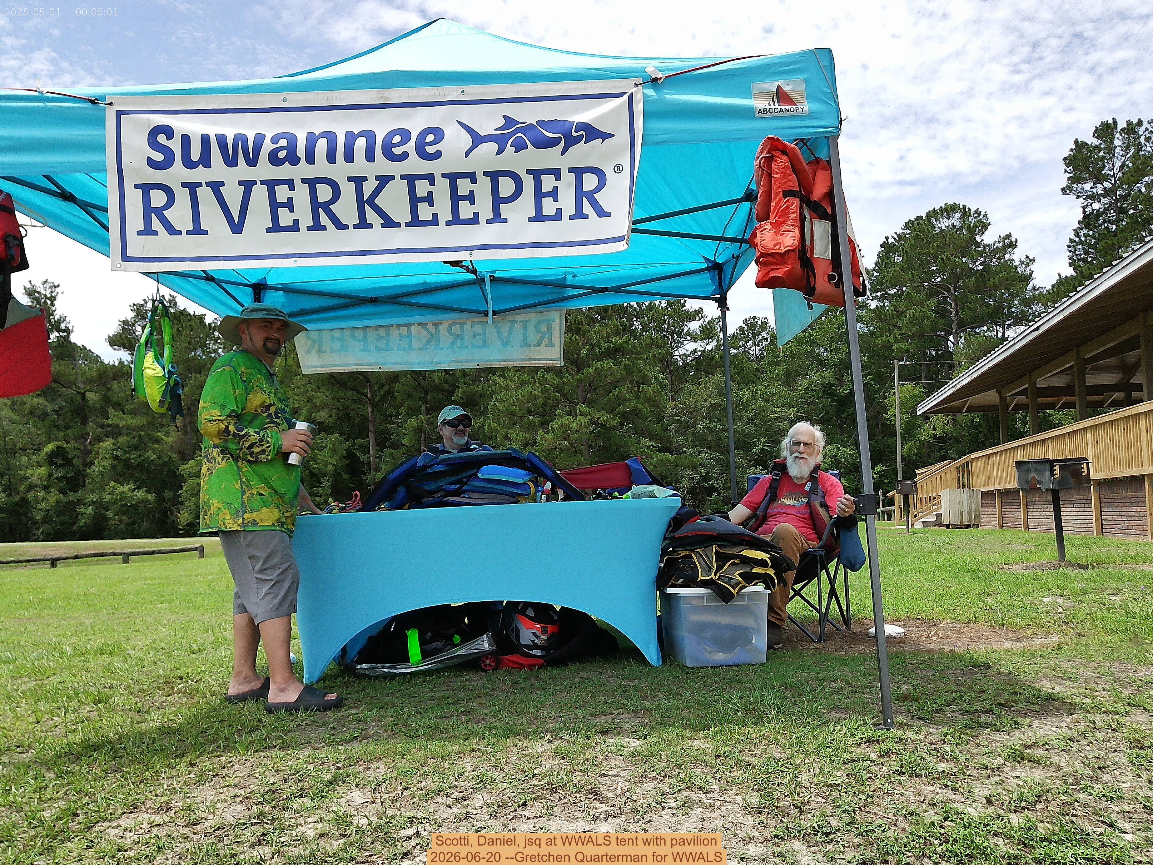 Scotti, Daniel, jsq at WWALS tent with pavilion, 2026-06-20 --Gretchen Quarterman for WWALS