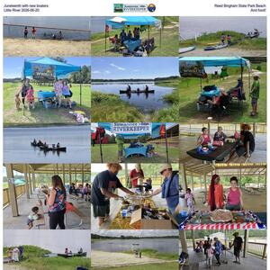 [Juneteenth with new boaters, Reed Bingham State Park Beach, Little River 2026-06-20, And food!]