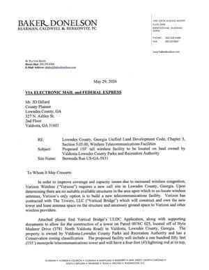 [Verizon Wireless (&ldquo;Verizon&rdquo;) requires a new cell site in Lowndes County, Georgia.]