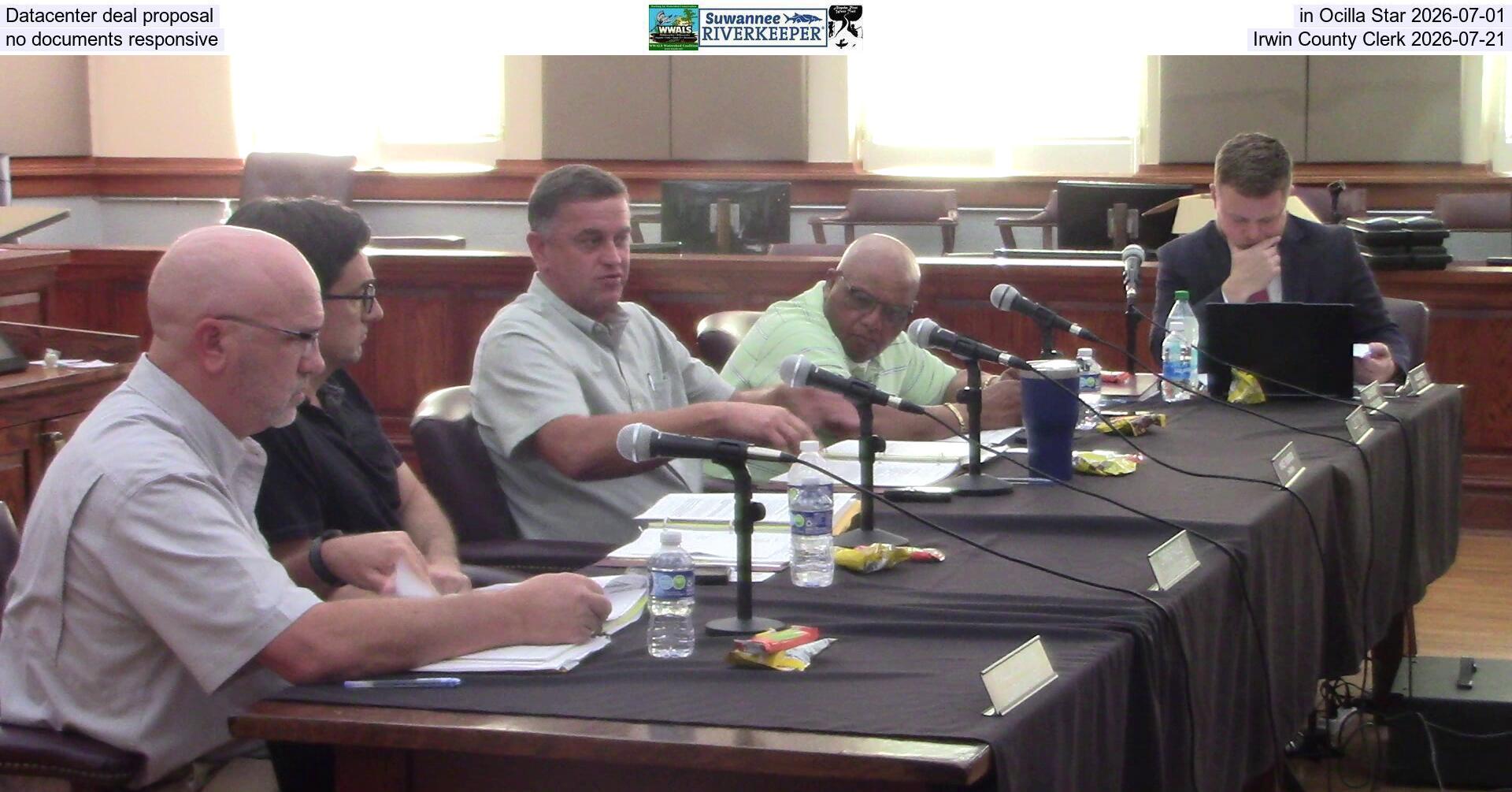 Datacenter deal proposal in Ocilla Star 2026-07-01, no documents responsive, Irwin County Clerk 2026-07-21