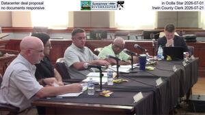 [Datacenter deal proposal in Ocilla Star 2026-07-01, no documents responsive, Irwin County Clerk 2026-07-21]