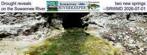 [Drought reveals two new springs on the Suwannee River --SRWMD 2026-07-01]