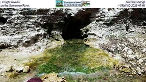 [Drought reveals two new springs on the Suwannee River --SRWMD 2026-07-01]