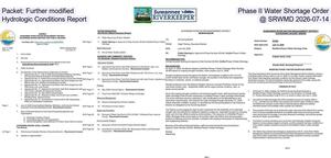 [Packet: Further modified Phase II Water Shortage Order, Hydrologic Conditions Report @ SRWMD 2026-07-14]