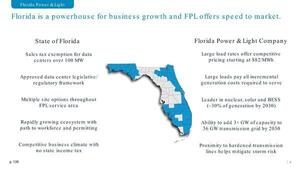 [State of Florida Sales tax exemption for data centers over 100 MW]
