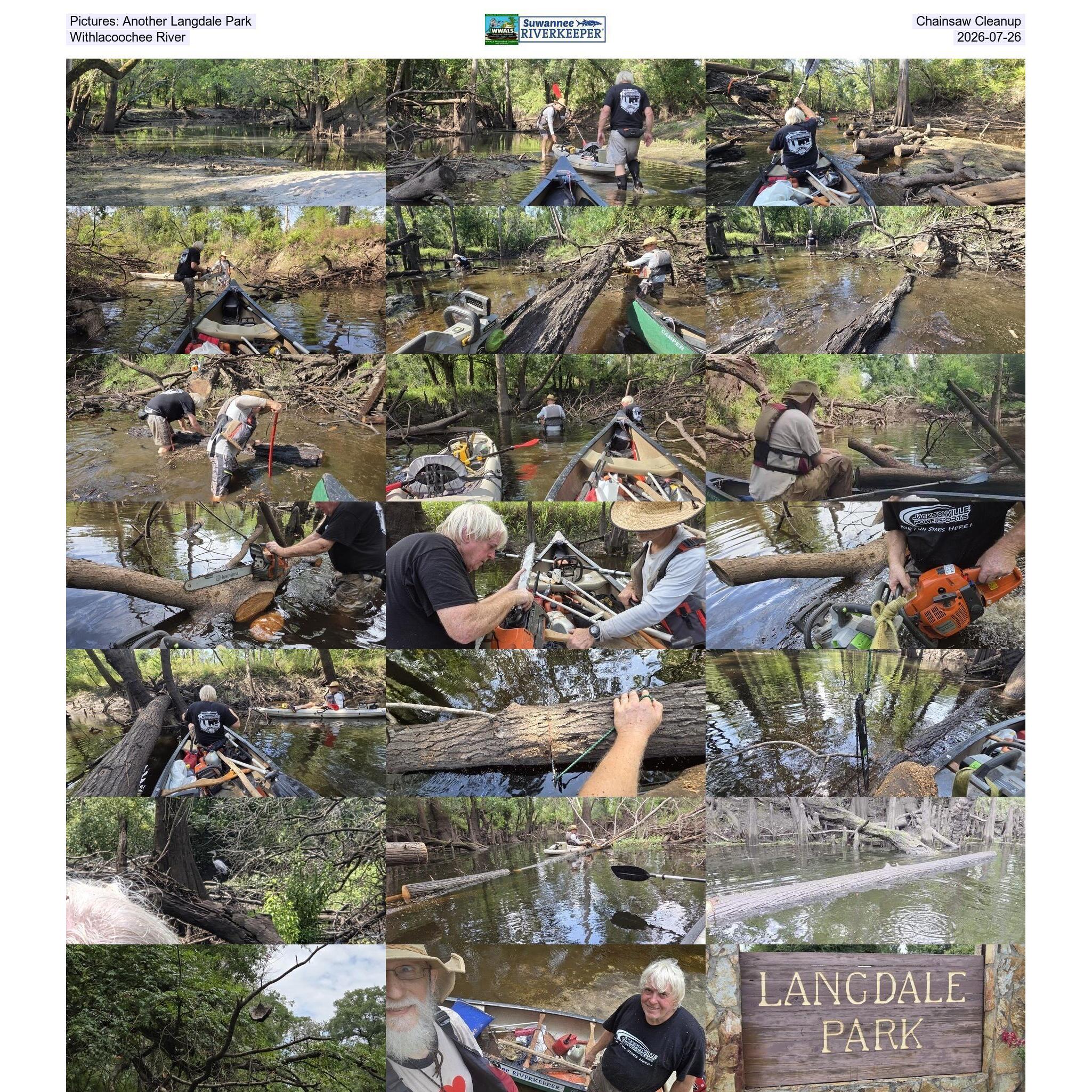 Pictures: Another Langdale Park, Chainsaw Cleanup, Withlacoochee River, 2026-07-26