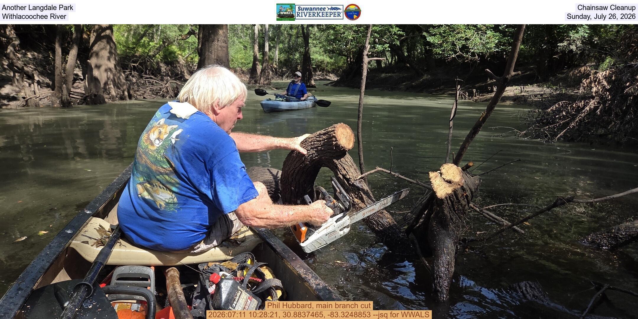 Another Langdale Park Chainsaw Cleanup, Withlacoochee River, Sunday, July 26, 2026