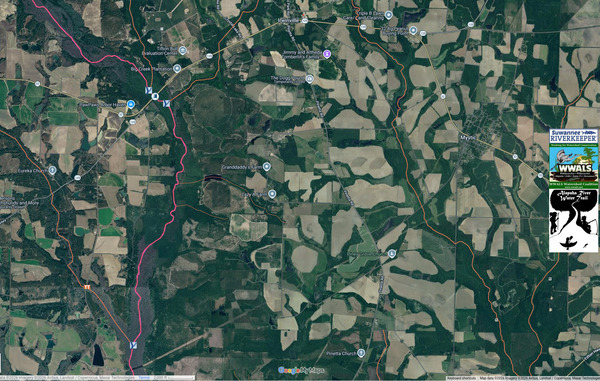 Map: Irwinville Community Center Project Arrowhead Site Alapaha River 2026-07-27 --WWALS ARWT