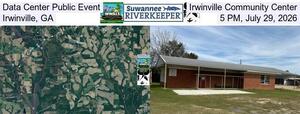 [Data Center Public Event, Irwinville Community Center, Irwinville, GA, 5 PM, July 29, 2026]