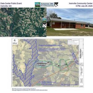 [Data Center Public Event, Irwinville Community Center, Irwinville, GA, 5 PM, July 29, 2026]