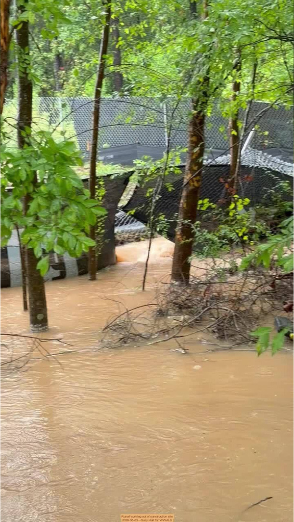 Movie: Runoff coming out of construction site, 2026-08-03 --Suzy Hall for WWALS