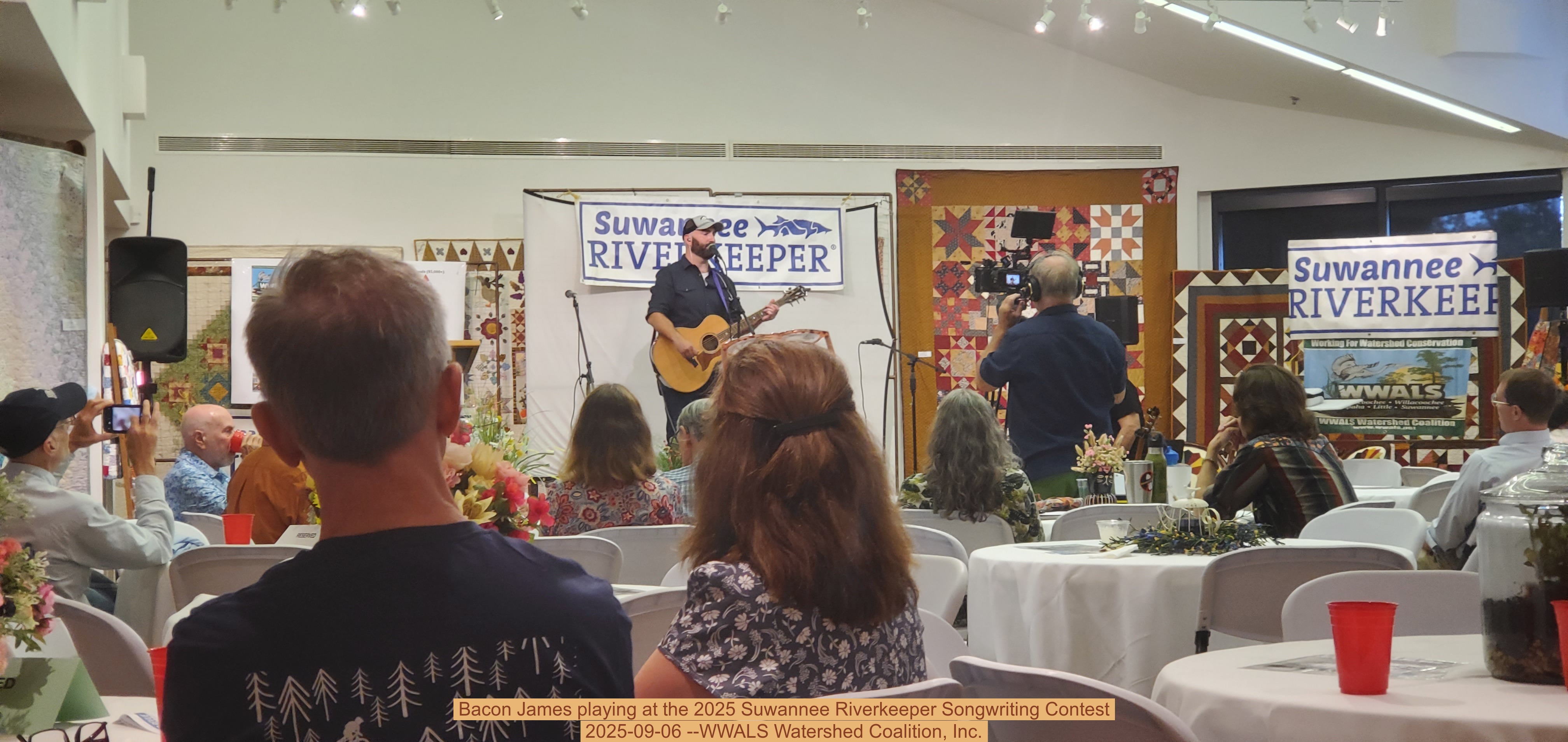 Bacon James playing at the 2025 Suwannee Riverkeeper Songwriting Contest, 2025-09-06 --WWALS Watershed Coalition, Inc.