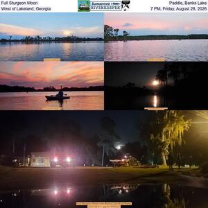 [Full Sturgeon Moon Paddle, Banks Lake, West of Lakeland, Georgia, 7 PM, Friday, August 28, 2026]