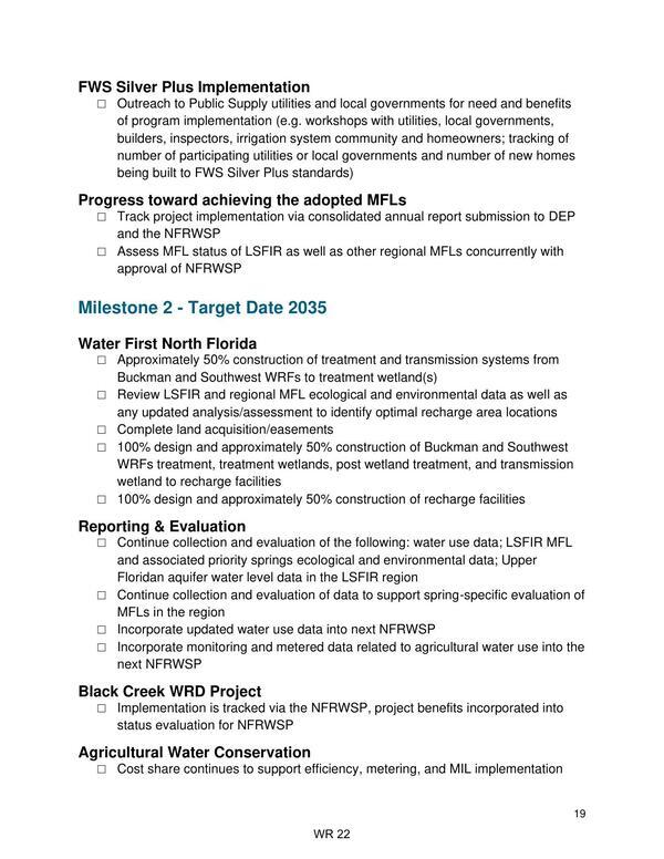 Milestone 2 - Target Date 2035