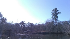 Railroad bridge abutment