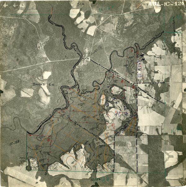 [1943 Troupville aerial before I-75]