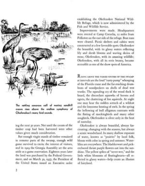 [The rattling sonorous call of nesting sandhill cranes rises above the endless symphony of Okefenokee’s many bird sounds.]