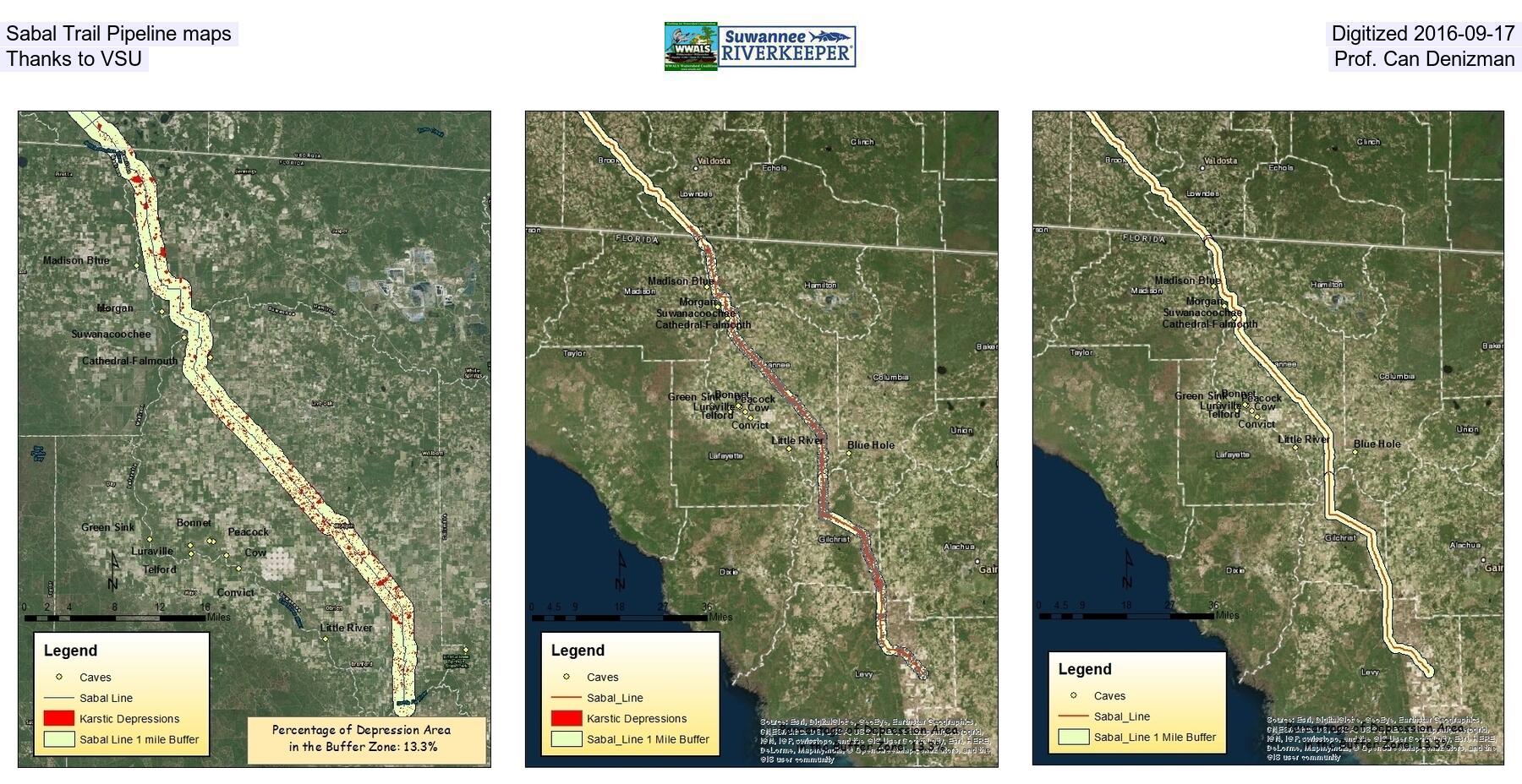 Sabal Trail Pipeline maps, Digitized 2016-09-17, Thanks to VSU, Prof. Can Denizman