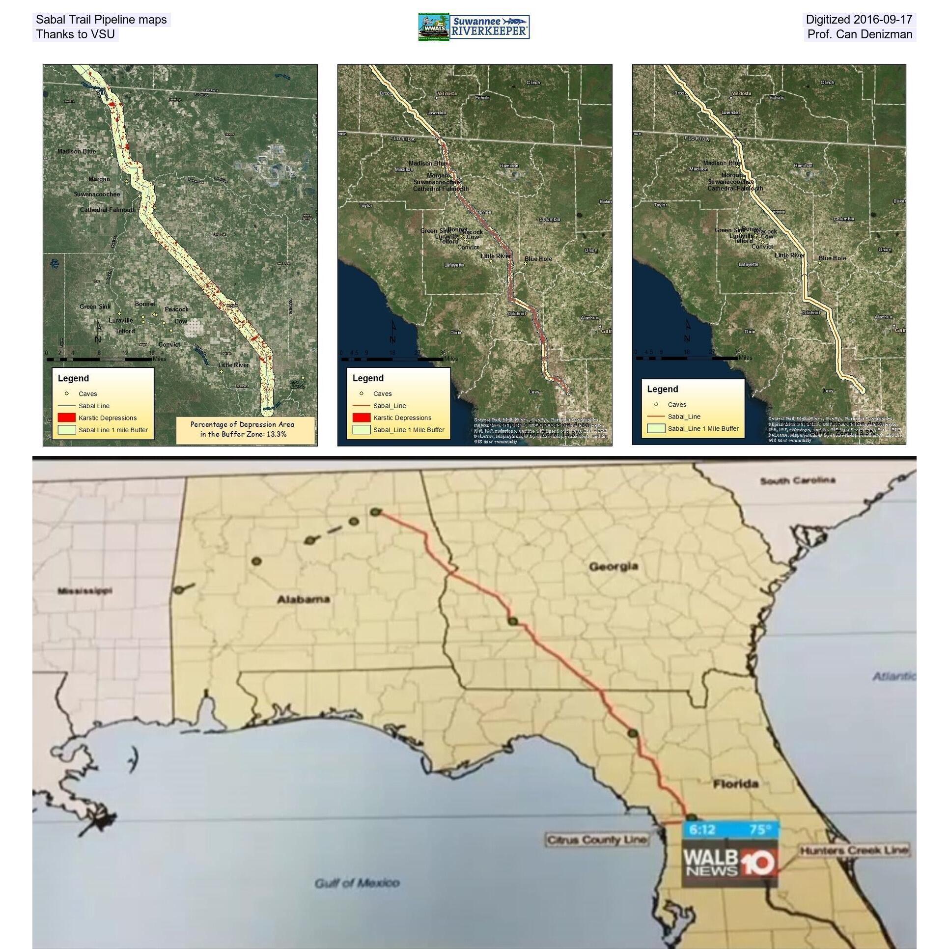 Sabal Trail Pipeline maps, Digitized 2016-09-17, Thanks to VSU, Prof. Can Denizman