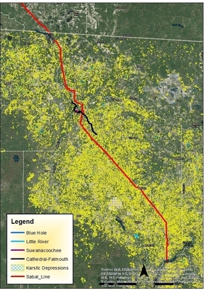 [Map: Hamilton and Suwannee Counties, FL, 2016-09-21 --Prof. Can Denizman, VSU]