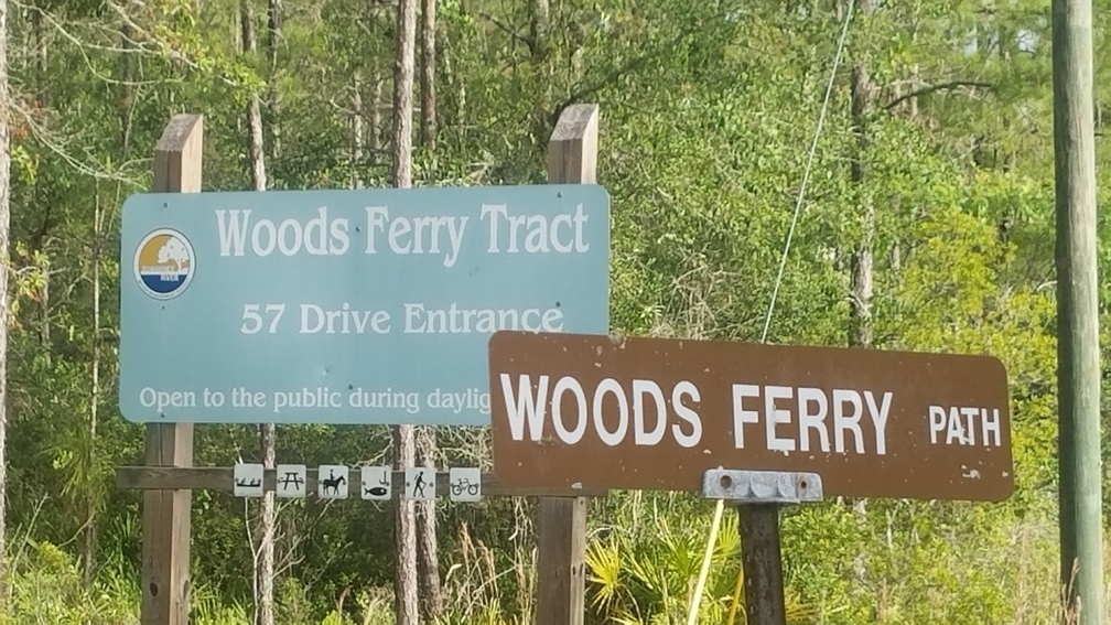 Woods Ferry Tract 57 Drive Entrance, Woods Ferry Path, 2017:05:20 08:47:21, 30.3433333, -82.8550000 --jsq for WWALS