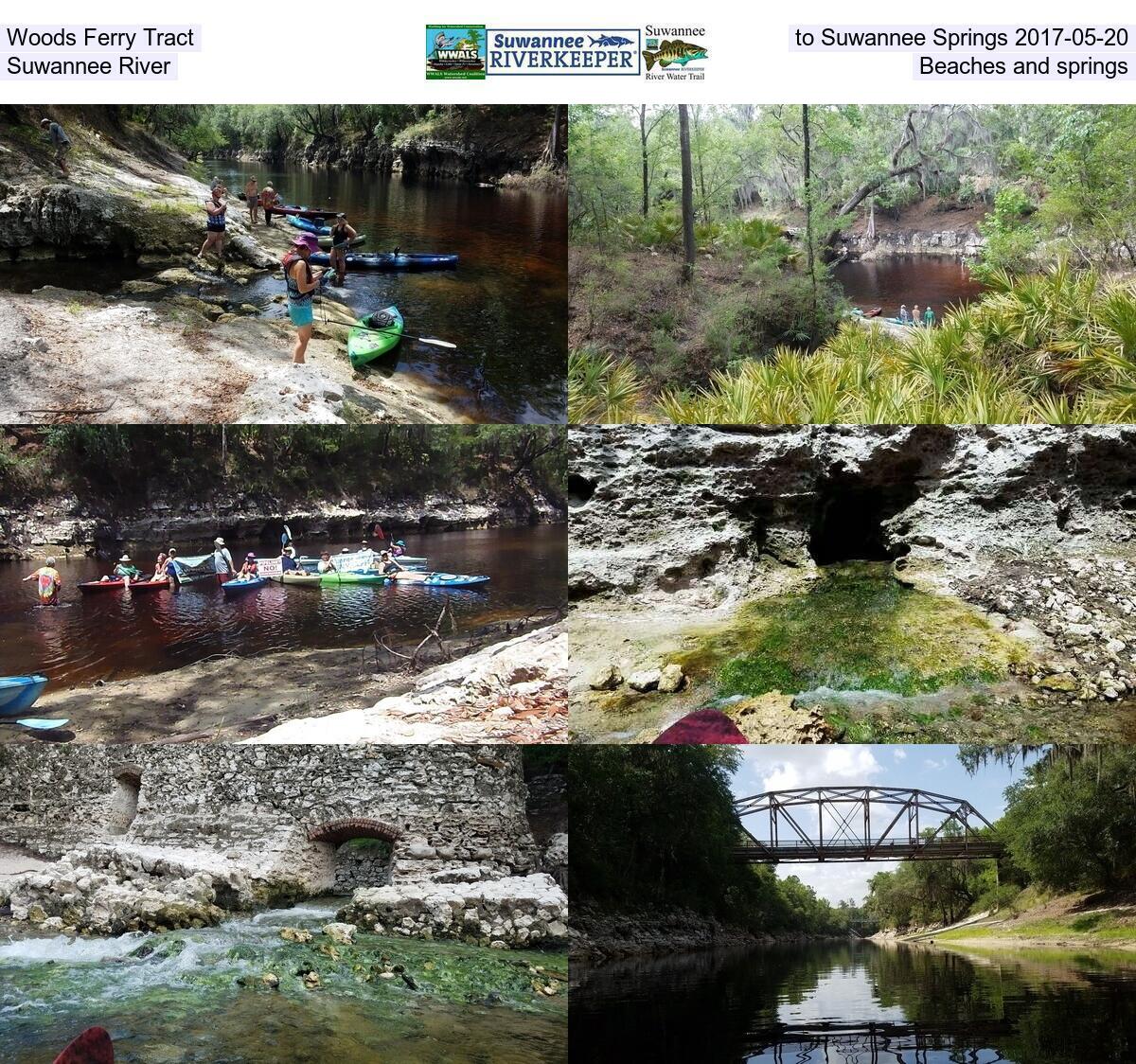 Woods Ferry Tract to Suwannee Springs 2017-05-20, Suwannee River, Beaches and springs