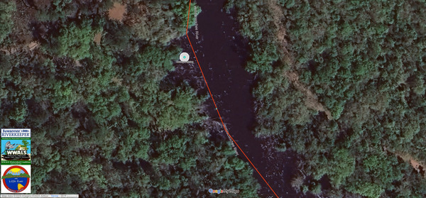 [Map: Mcintyre Spring Withlacoochee River --WLRWT 2025-10-18]