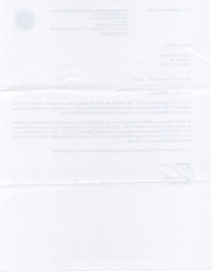 [Blank back of cover letter]