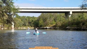[Gretchen and ghost ship under bridge, 2017-10-14, 16:32:34, 30.6355513, -83.3126804 --jsq for WWALS]
