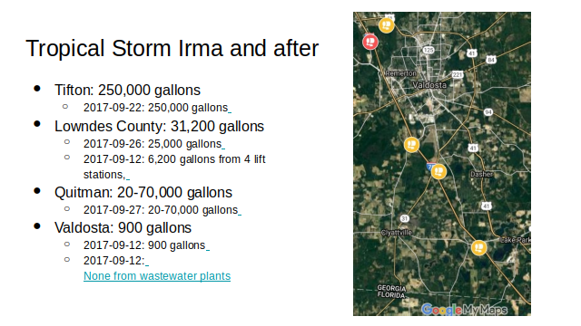Tropical Storm Irma and after in Georgia