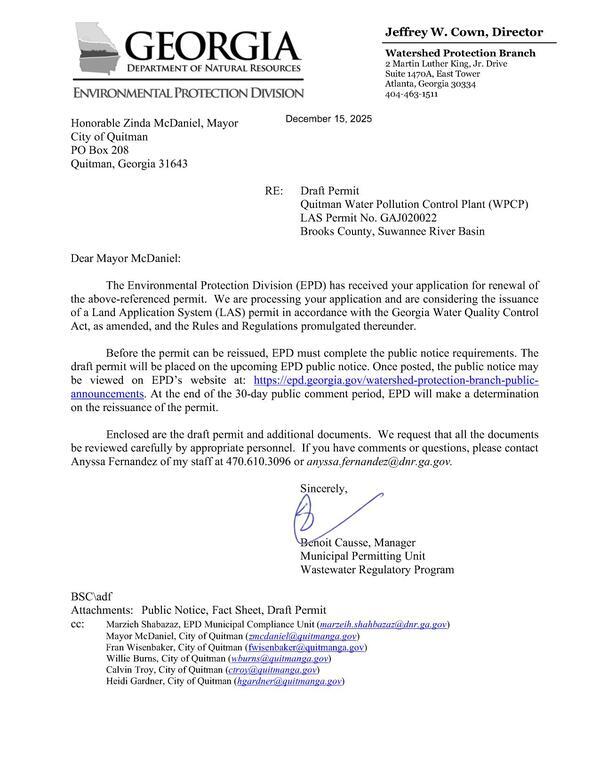 Receipt of application