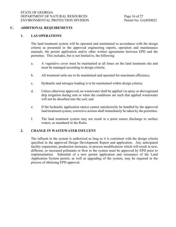 C. ADDITIONAL REQUIREMENTS